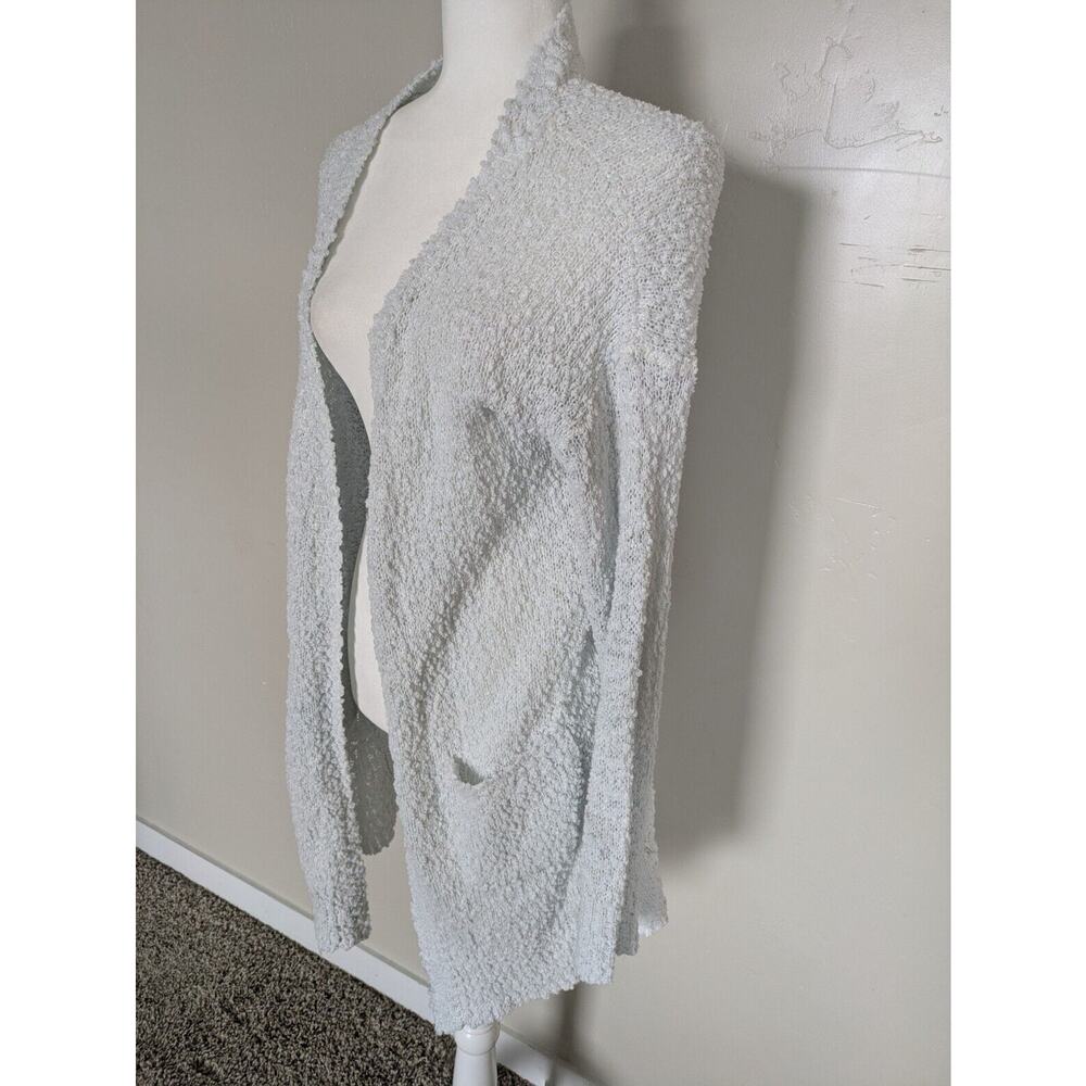 Listle Cardigan Womens‎ Large Light Blue Long Line Sweater Pockets Open Knit